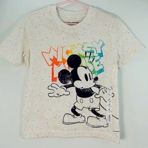 Disney Mickey Mouse Speckled Kids T-Shirt - Cream